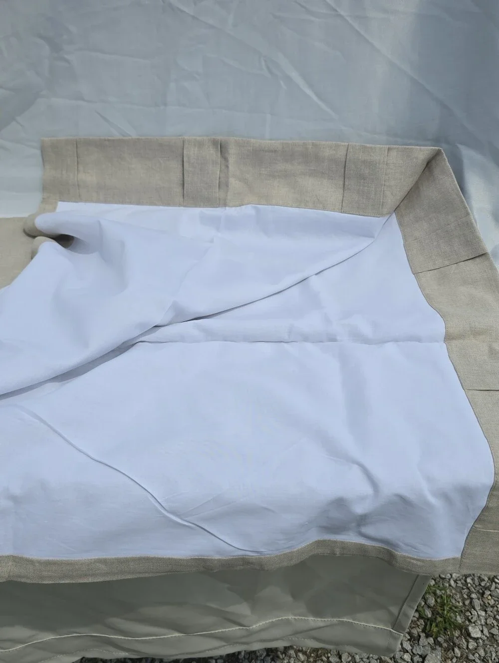 Quince 48x84 European Linen Light Filtering Dark Flax 1 Panel Curtain 48